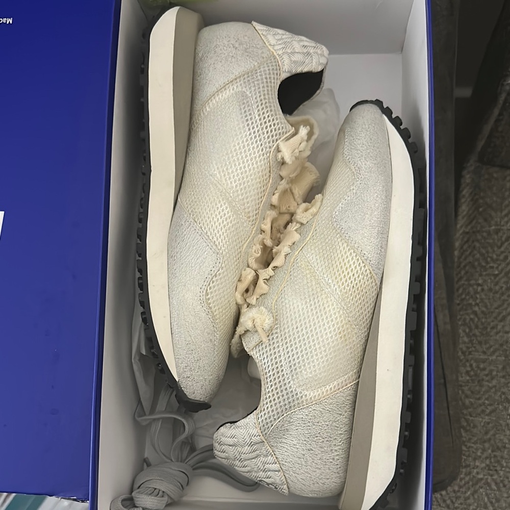 NEW P448 Women's Cancun Cream Textured Sneakers - Picture 3 of 6